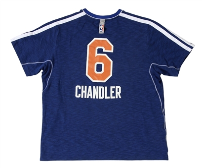 2012 Tyson Chandler Game Used New York Knicks T-Shirt ( Steiner)